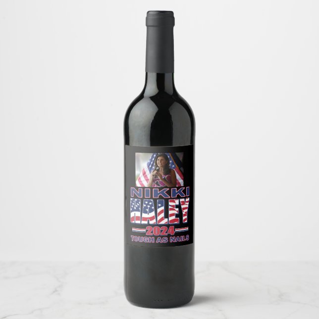 Étiquette Pour Bouteilles De Vin Nikki Haley, président (Devant)