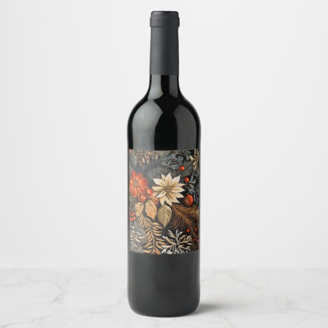 Étiquette Pour Bouteilles De Vin Noël (Devant)