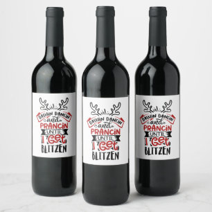 Étiquette Pour Bouteilles De Vin Noël Blitzé mot art