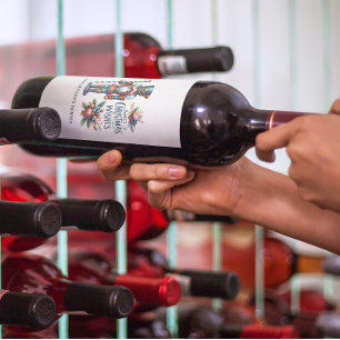 Étiquette Pour Bouteilles De Vin Noël Casse-noisette Sucre de canne voeux de Noël