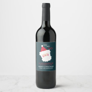 Étiquette Pour Bouteilles De Vin Noël contemporain de Père Noël amusant