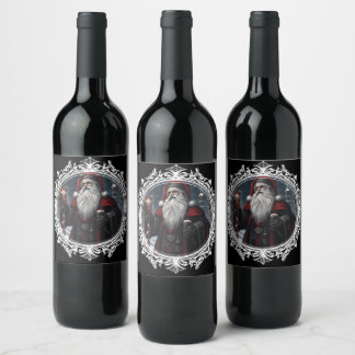 Étiquette Pour Bouteilles De Vin Noël gothique