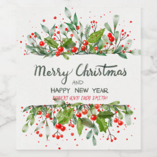 Étiquette Pour Bouteilles De Vin Noël magie