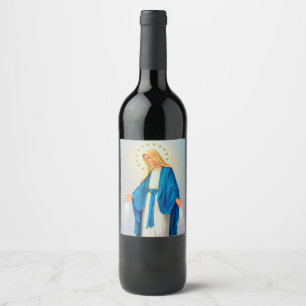 Étiquette Pour Bouteilles De Vin Notre-Dame de l'Immaculée Conception Noël