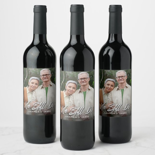 Étiquette Pour Bouteilles De Vin Nous Continuons À Vow Renouveler Photo (Bouteilles)