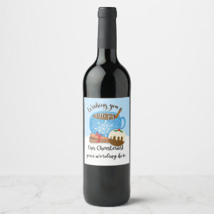 Étiquette Pour Bouteilles De Vin nous vous souhaitons une joie latente ce café de N