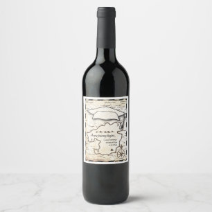 Étiquette Pour Bouteilles De Vin Nouveau Voyage Commence Carte Graduation Party