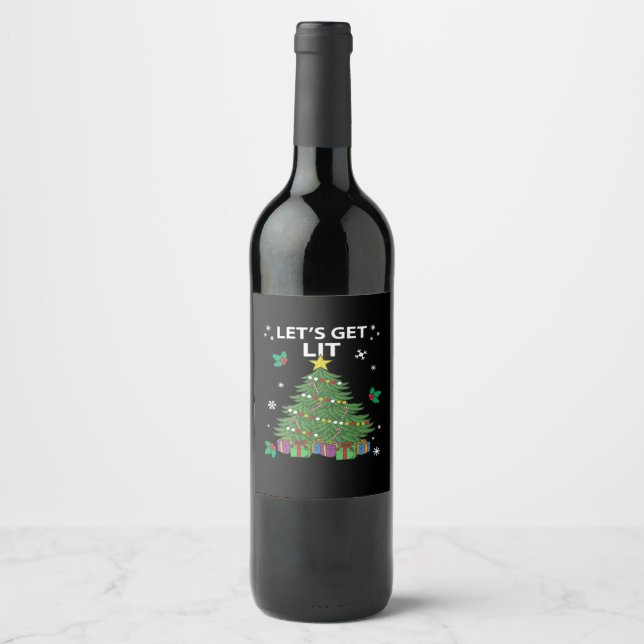 Étiquette Pour Bouteilles De Vin Obtenons Lit Essentiel Style Esthétique (Devant)