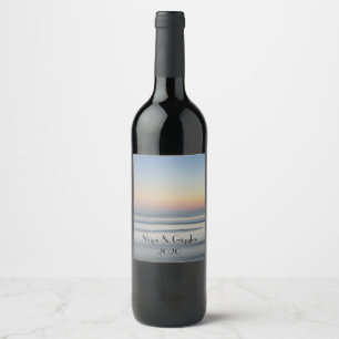 Étiquette Pour Bouteilles De Vin Ocean Sunrise Boat Christening Personnalisez