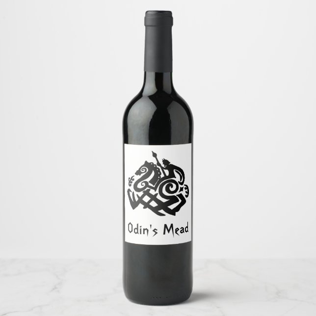 Étiquette Pour Bouteilles De Vin Odin's Mead (Devant)