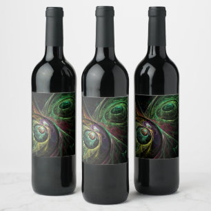 Étiquette Pour Bouteilles De Vin OEil aux yeux Art Abstrait