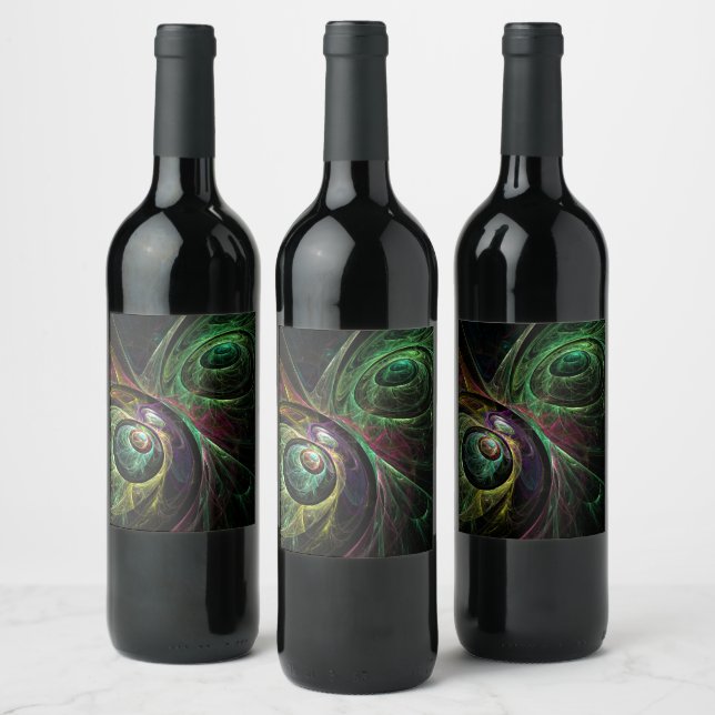 Étiquette Pour Bouteilles De Vin OEil aux yeux Art Abstrait (Bouteilles)
