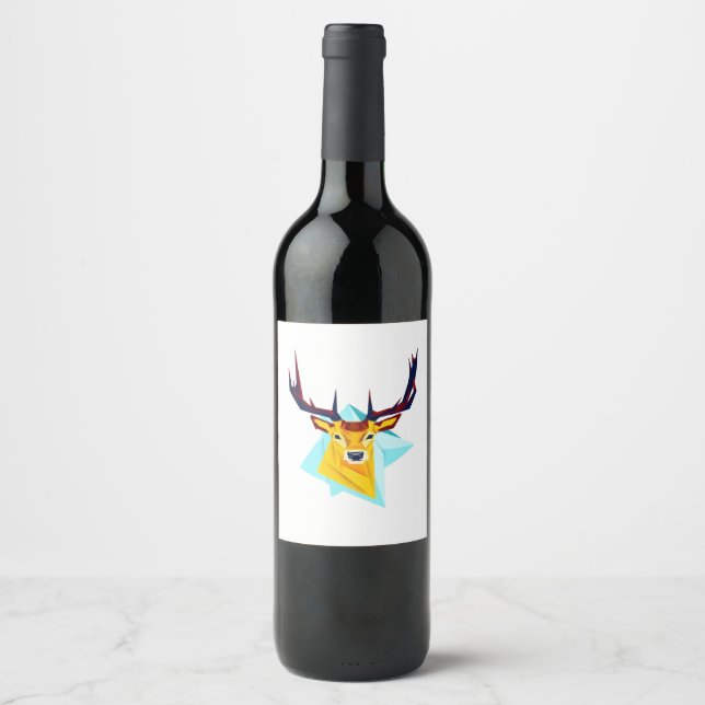 Étiquette Pour Bouteilles De Vin Oh Deer Minimal Rustic Style  (Devant)