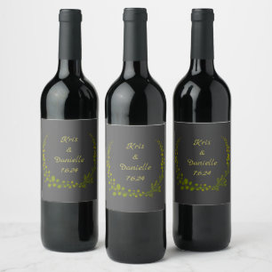Étiquette Pour Bouteilles De Vin Onyx Black Velvet Chalkboard Grunge Vintage