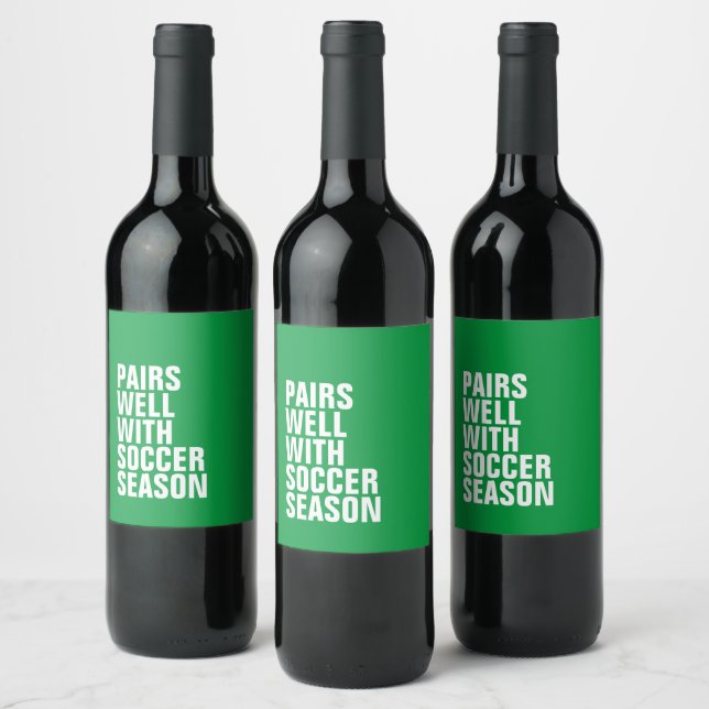 Étiquette Pour Bouteilles De Vin Paires bien avec le sport drôle (Bouteilles)