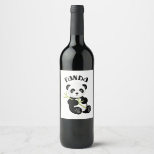 Étiquette Pour Bouteilles De Vin Panda
