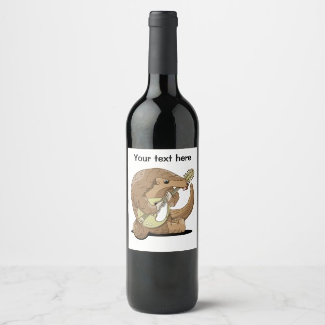 Étiquette Pour Bouteilles De Vin Pangolin (Devant)