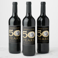 Parties scintillant d'or 50e anniversaire vin Modè