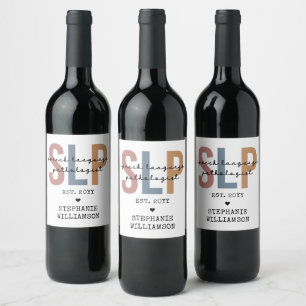 Étiquette Pour Bouteilles De Vin Pathologiste orthophoniste sur mesure SLP