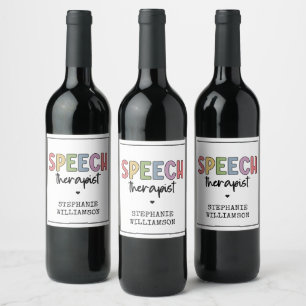 Étiquette Pour Bouteilles De Vin Pathologiste orthophoniste sur mesure SLP