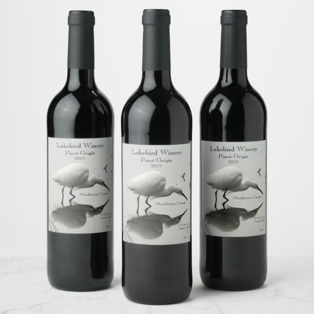 Étiquette Pour Bouteilles De Vin Pêche à la neige (Bouteilles)