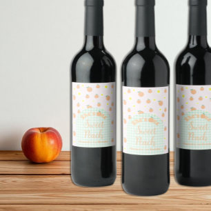 Étiquette Pour Bouteilles De Vin Pêche Sucrée 1er Anniversaire