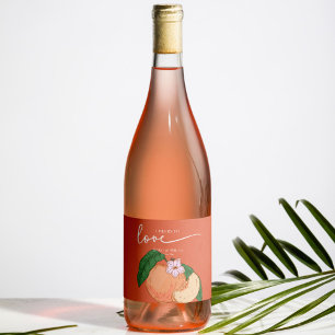 Étiquette Pour Bouteilles De Vin Pêcher Mariage Vin Étiquette Personnalisé Favorise