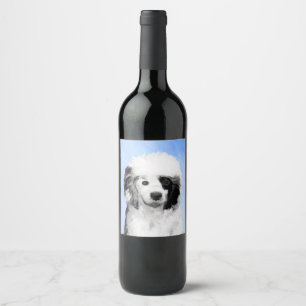 Étiquette Pour Bouteilles De Vin Peinture Portugaise de Chien d'Eau - Art original 