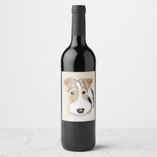 Étiquette Pour Bouteilles De Vin Peinture Terrier de Renard de fil - Cute Original 