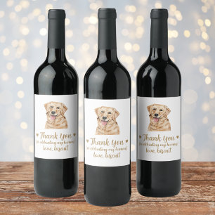 Étiquette Pour Bouteilles De Vin Personnalisé Jaune chien de laboratoire Je fais tr