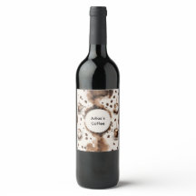 Personnalisé Nom Fun Café Thème : Vin Étiquette