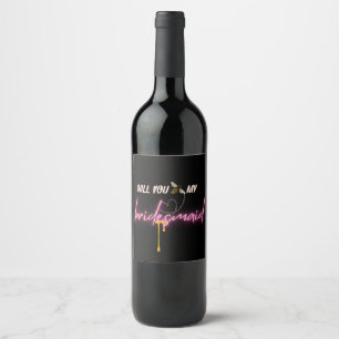 Étiquette Pour Bouteilles De Vin Personnalisé Serez-vous mon cadeau de proposition 