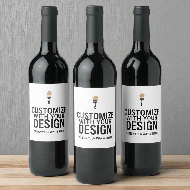 Étiquette Pour Bouteilles De Vin Personnalisée personnalisée de marque customisée (Créateur téléchargé)