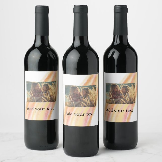 Étiquette Pour Bouteilles De Vin personnaliser ajouter votre photo noël eau personn (Bouteilles)