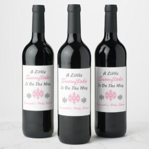 Étiquette Pour Bouteilles De Vin Petit Flocon Sur Le Chemin