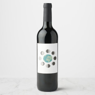 Étiquette Pour Bouteilles De Vin Phases de lune