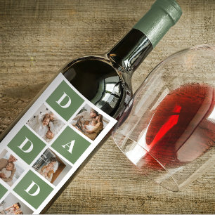 Étiquette Pour Bouteilles De Vin Photo de collection moderne et cadeau de Fête des