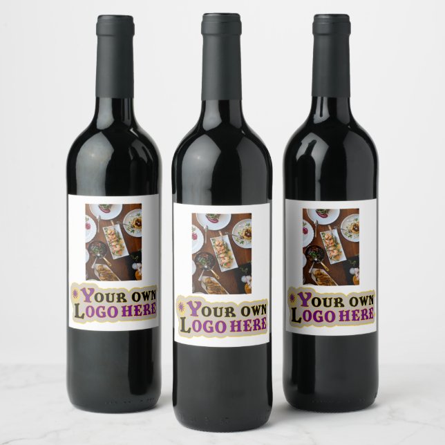 Étiquette Pour Bouteilles De Vin Photo de l'entreprise et logo de l'entreprise (Bouteilles)