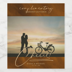 Étiquette Pour Bouteilles De Vin Photo Gold ID816 de la marque moderne Cheers