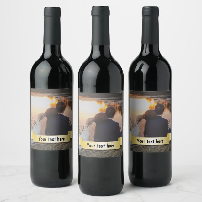 Étiquette Pour Bouteilles De Vin Photo personnalisée (Bouteilles)