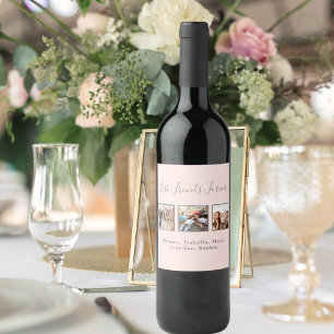 Étiquette Pour Bouteilles De Vin Photo personnalisée meilleurs amis pour toujours r