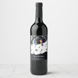 Étiquette Pour Bouteilles De Vin Photographe Promotionnel Joyeux Noël
