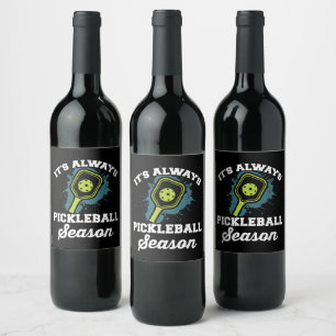 Étiquette Pour Bouteilles De Vin Pickleball Drôle cadeaux de Pickleball