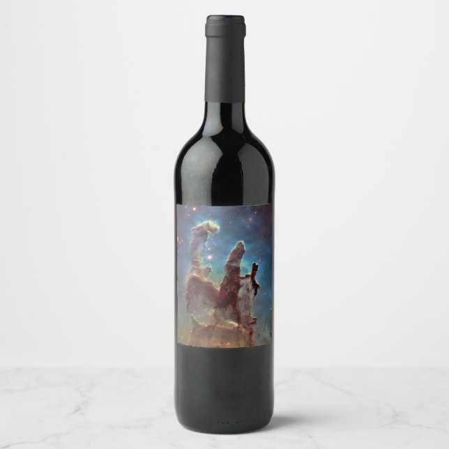 Étiquette Pour Bouteilles De Vin Piliers de création, Aigle Nebula Hubble Space (Devant)