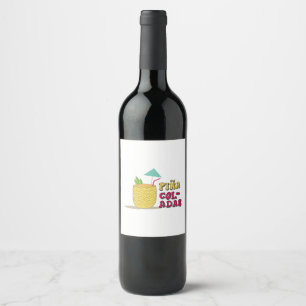 Étiquette Pour Bouteilles De Vin Pina Coladas