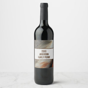 Étiquette Pour Bouteilles De Vin Pique-nique annuel Nature Feather Famille Réunion