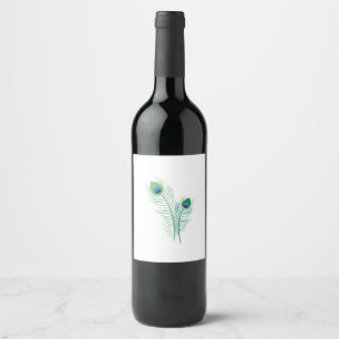 Étiquette Pour Bouteilles De Vin Plumes de paquetage