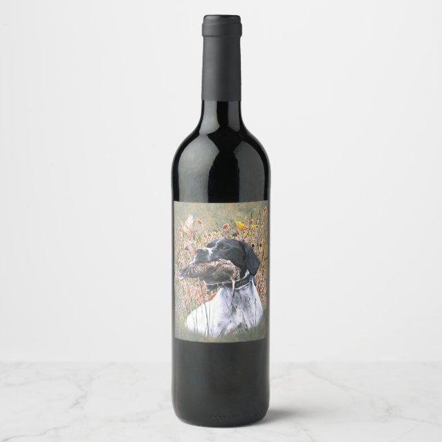 Étiquette Pour Bouteilles De Vin Pointer anglais (Devant)