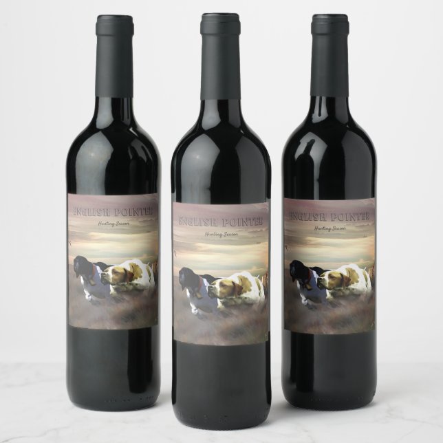 Étiquette Pour Bouteilles De Vin Pointeur anglais (Bouteilles)