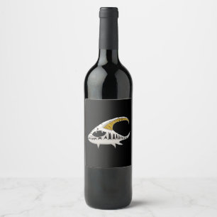 Étiquette Pour Bouteilles De Vin Poisson monstre drôle cool